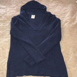 Blue Sweater With Hood